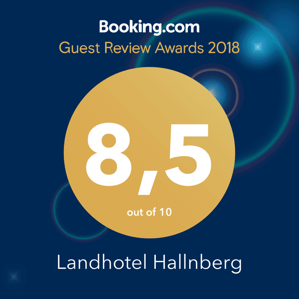 Auszeichung von Booking.com für das Landhotel Hallnberg